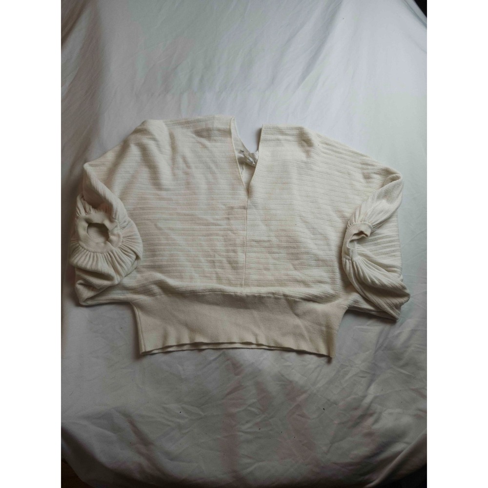 Sweater Womens L Ivory‎ Coastal Grandmother Soft Girl Oversized Chic Minimalist